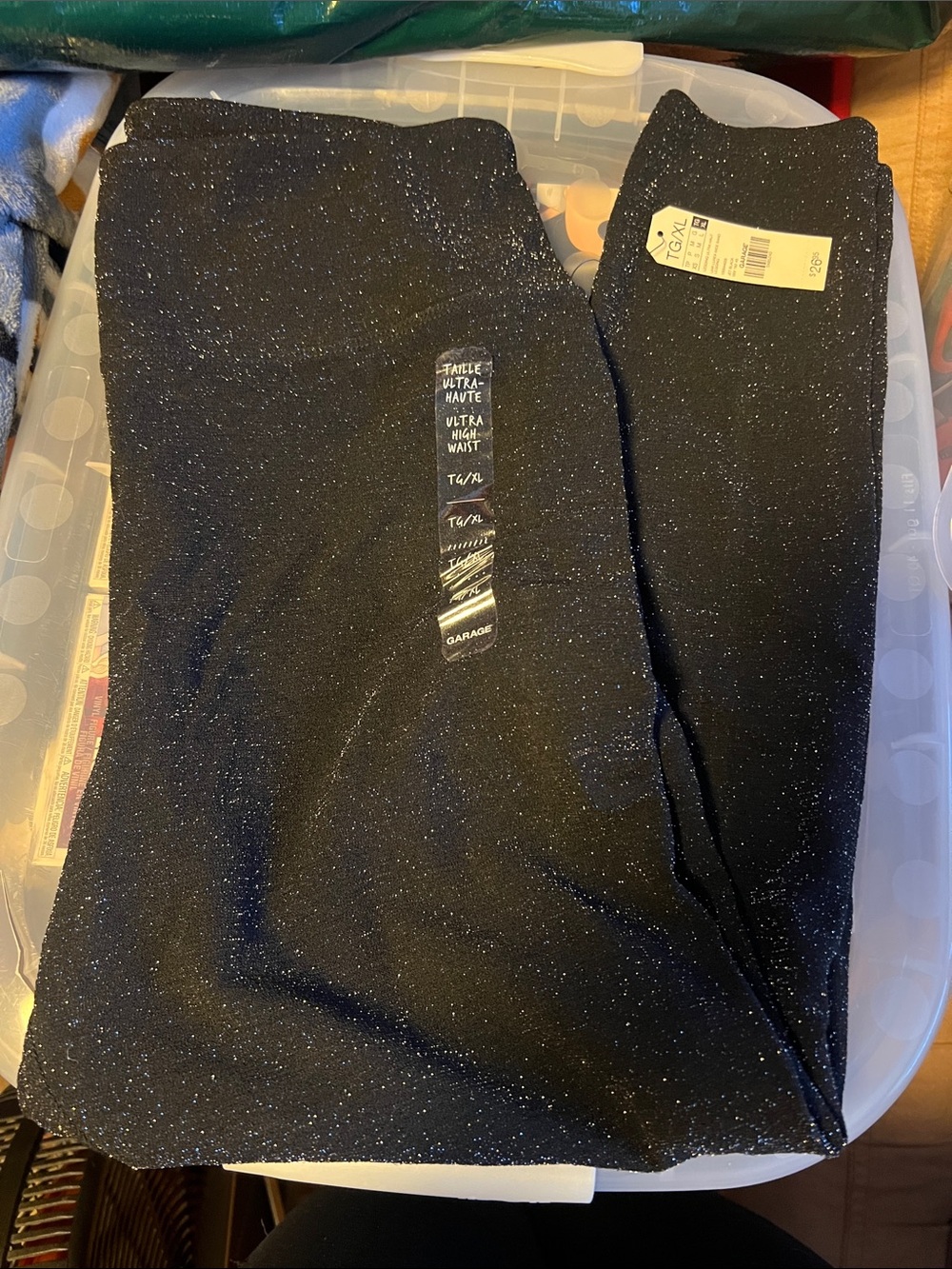 Garage black sparkle leggings